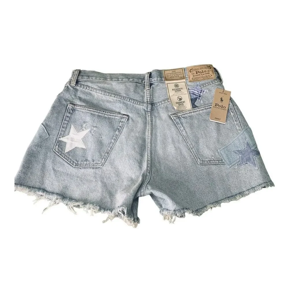 Polo Ralph Lauren Sprighton Boyfriend Patchwork Shorts Womens Size 30 NWT $198 - Picture 15 of 15